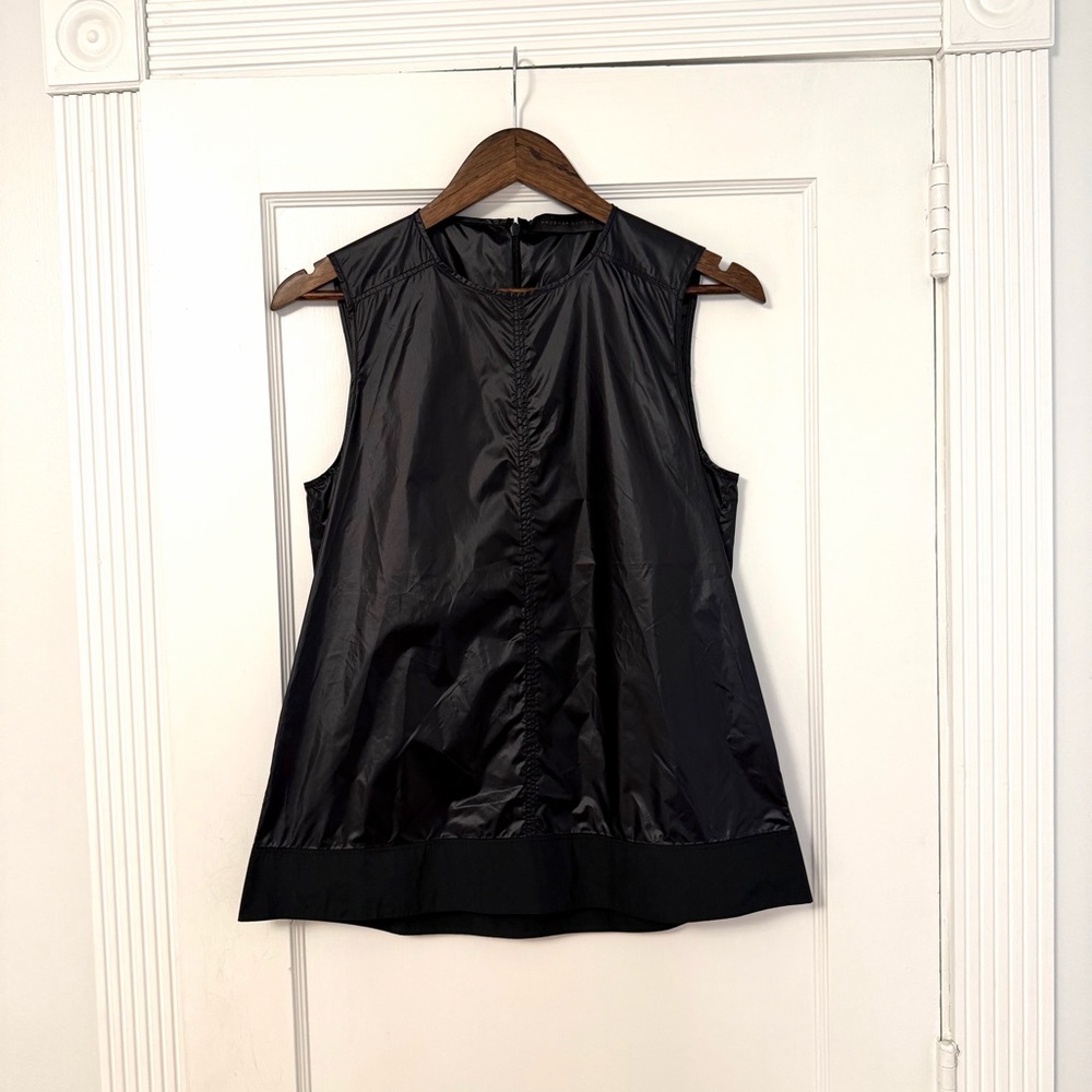 Proenza Schouler Black Light Lining Fabric Mixed Media Modern Top NWT Size S